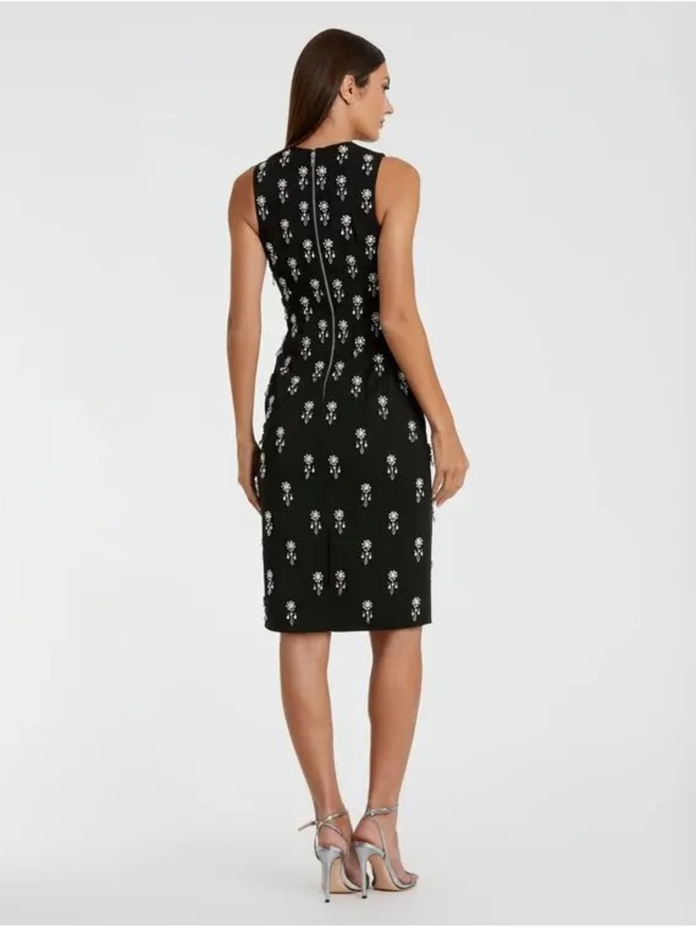 Mac Duggal 48801 Embellished Sleeveless Fitted Cocktail Dress, Midi, Size 0 NWT - Picture 2 of 16
